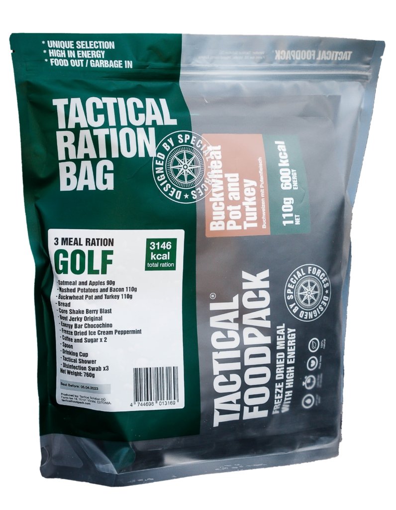 Tactical Foodpack 3x Mahlzeiten Ration Golf