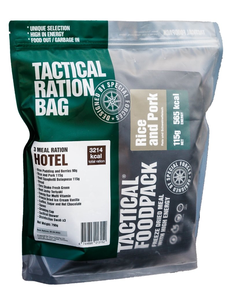 Tactical Foodpack 3x Mahlzeiten Ration Hotel