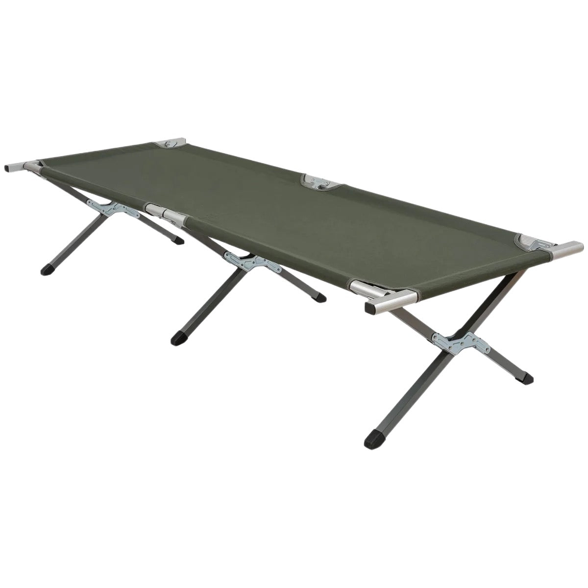 Highlander Lit de camp en aluminium Olive Green