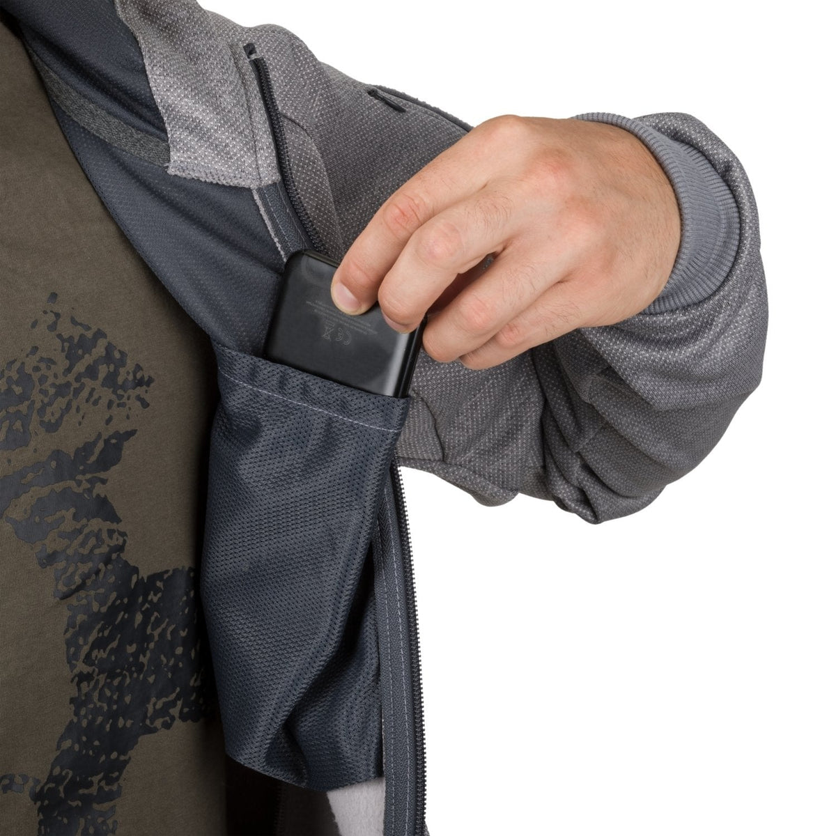 Helikon-Tex Urban Tactical Hoodie (FullZip)® Melange Black-Grey