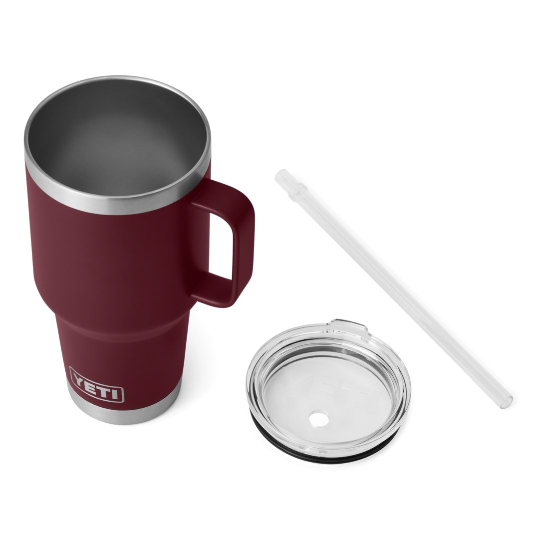 YETI® Becher Rambler 35 Oz Straw Mug - Wild Vine Red
