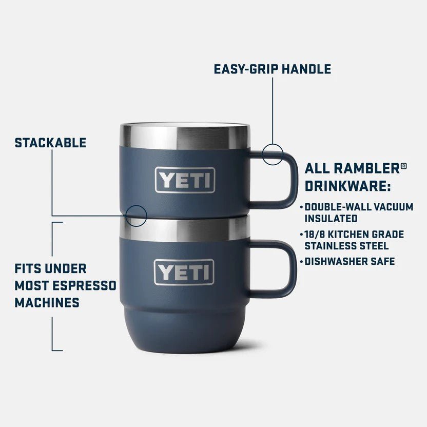 YETI® Espresso-Tasse Rambler 6 Oz (2er Pack) - Black