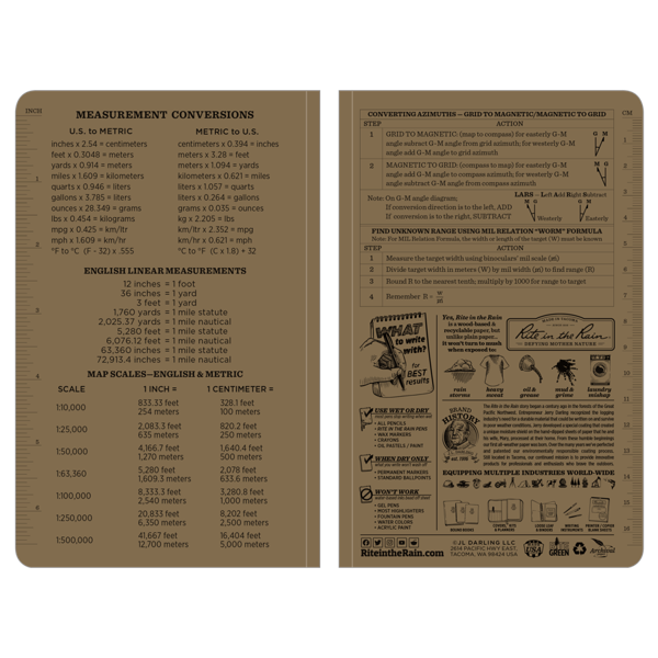 Rite in the Rain Tactical Field Book