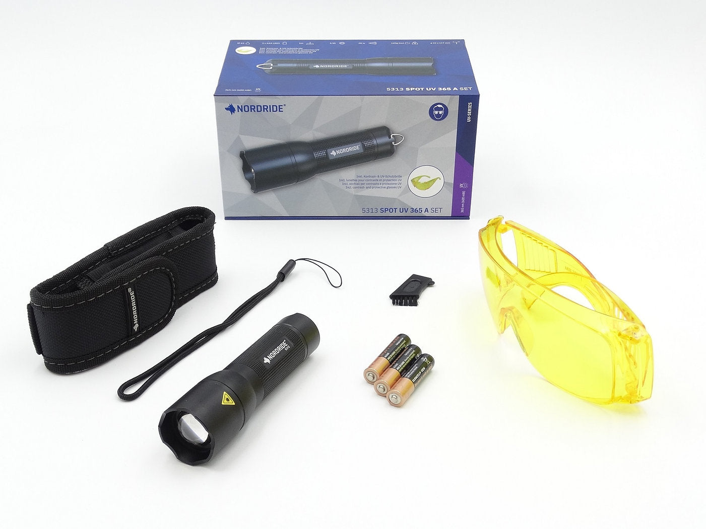 Nordride Taschenlampe Spot UV 365 A Set