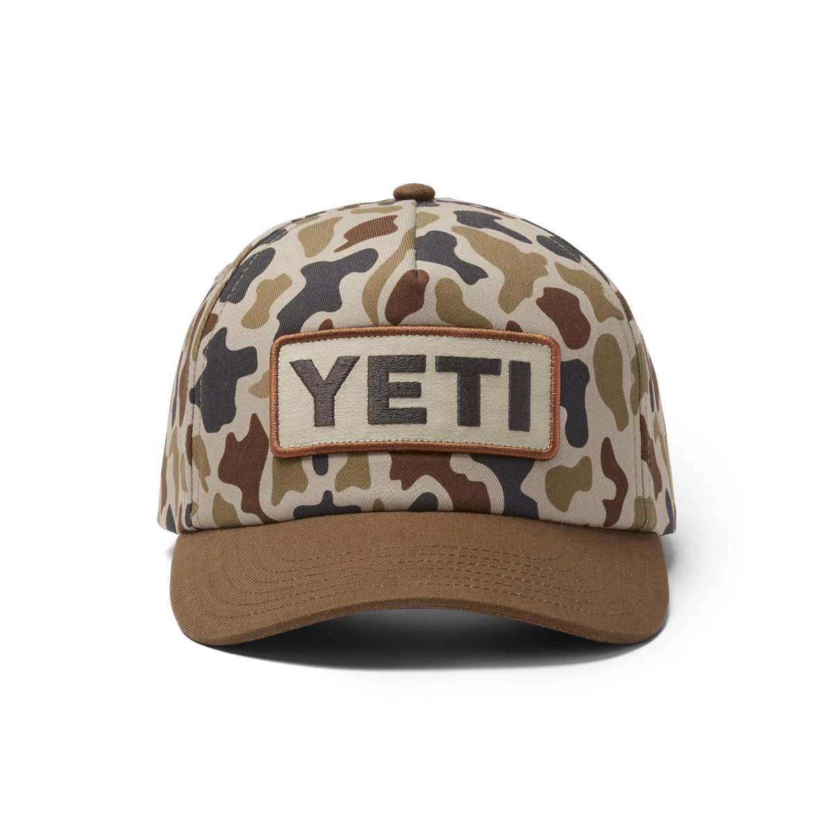 YETI® Logo Camo Woven Flat Brim Snapback Cap