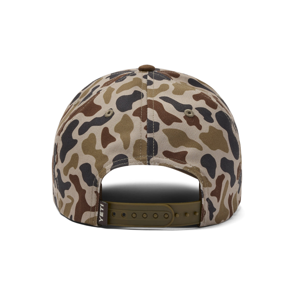 YETI® Logo Camo Woven Flat Brim Snapback Cap