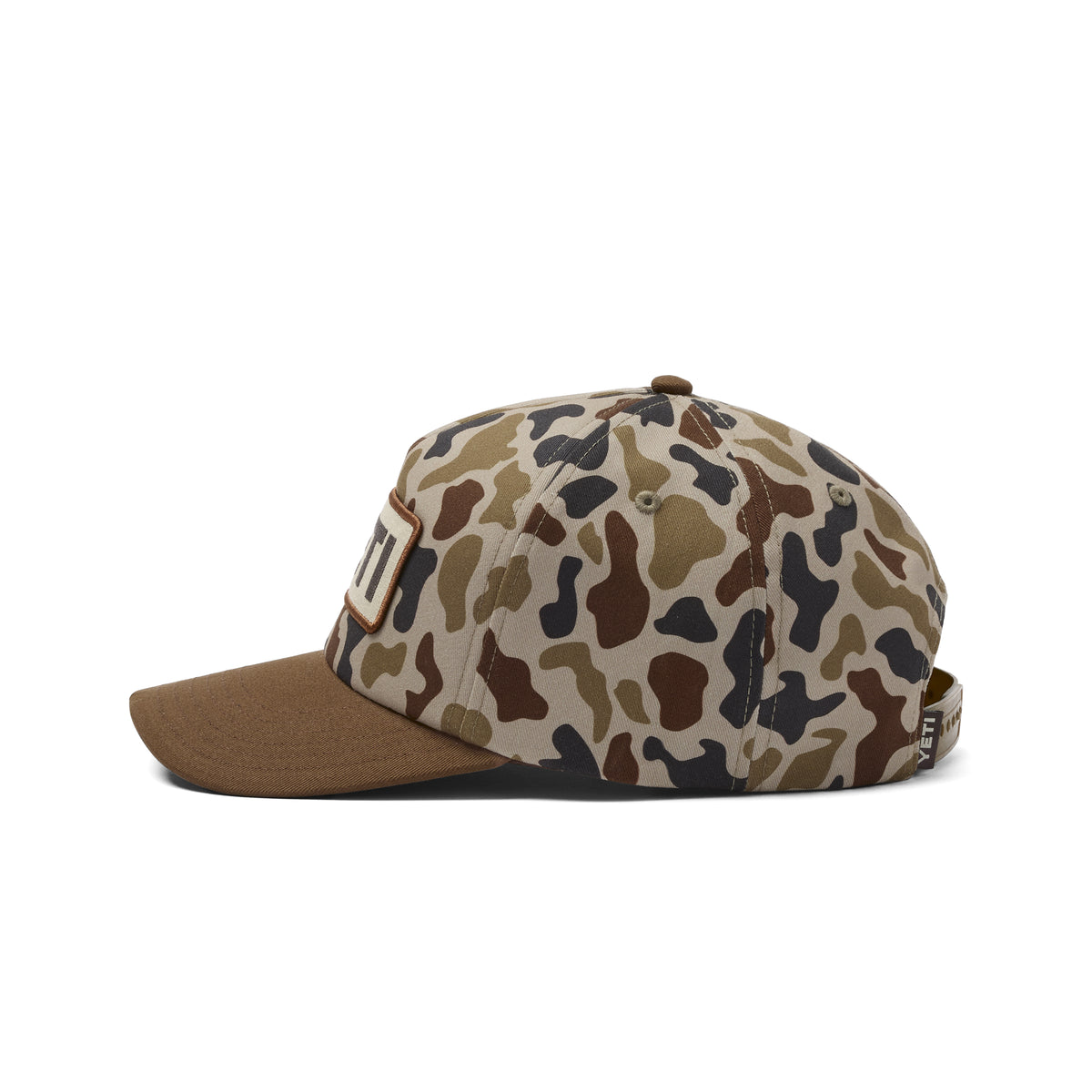 YETI® Logo Camo Woven Flat Brim Snapback Cap