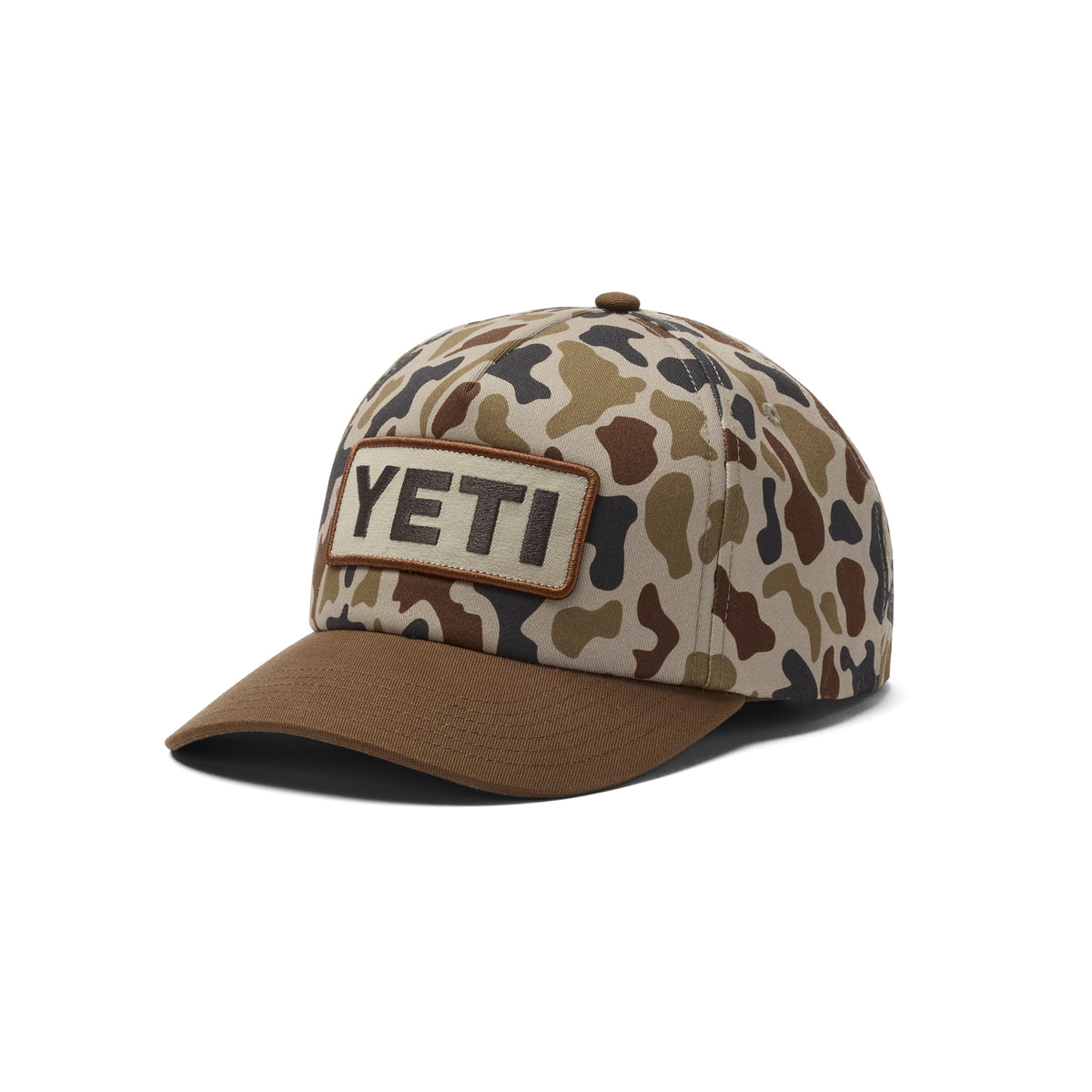 YETI® Logo Camo Woven Flat Brim Snapback Cap