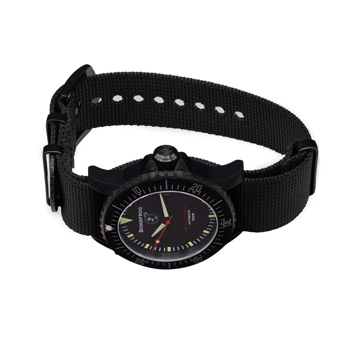 BOMBFROG Minesweeper Noir Bracelet Nato