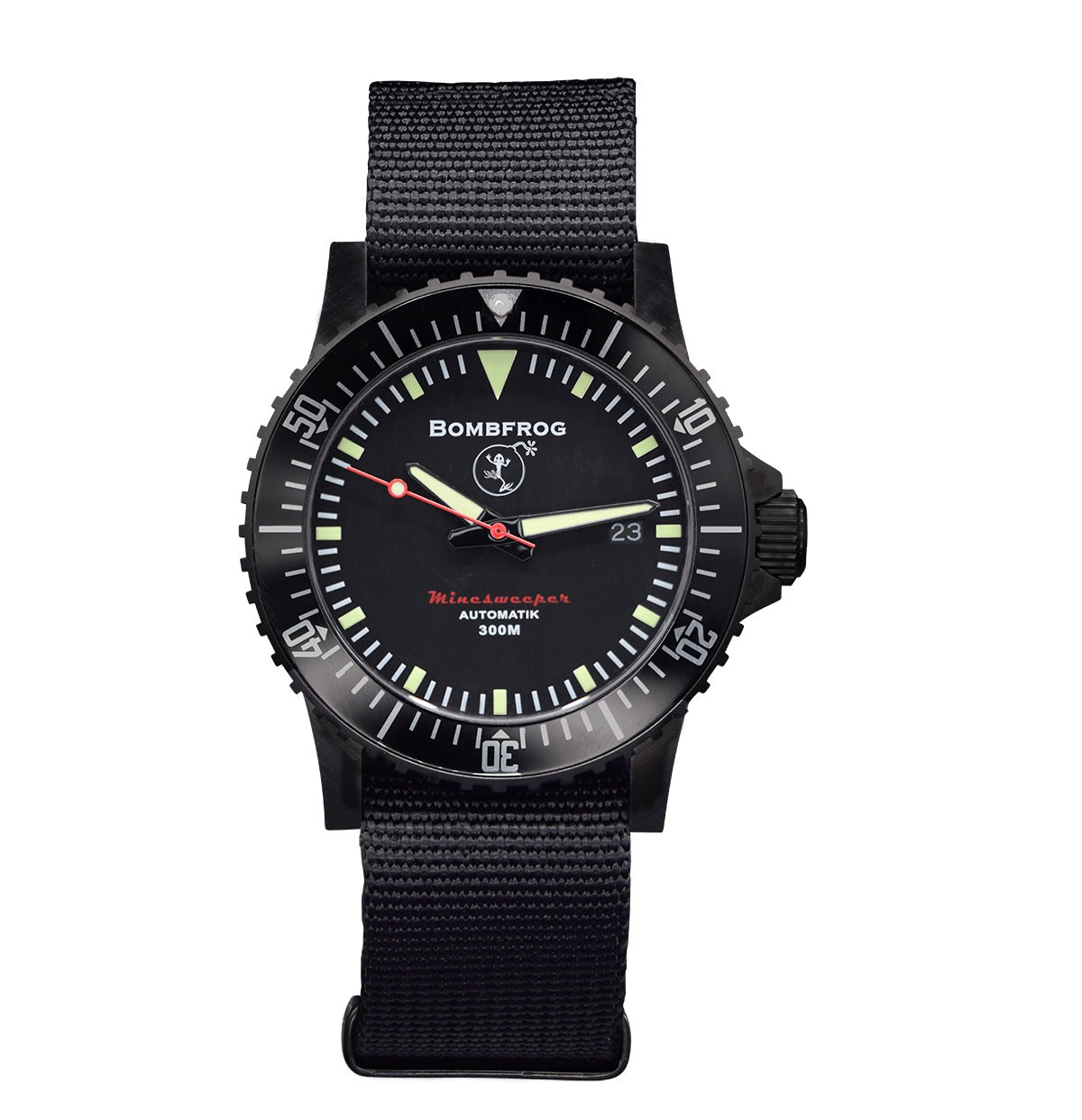 BOMBFROG Minesweeper Noir Bracelet Nato