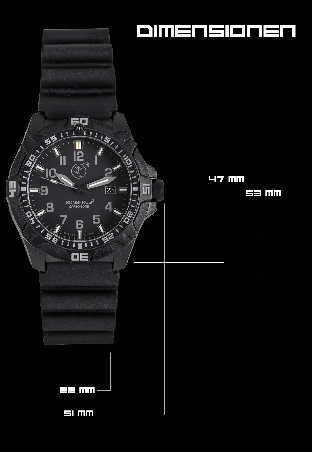 BOMBFROG Carbon One Neopren-Armband