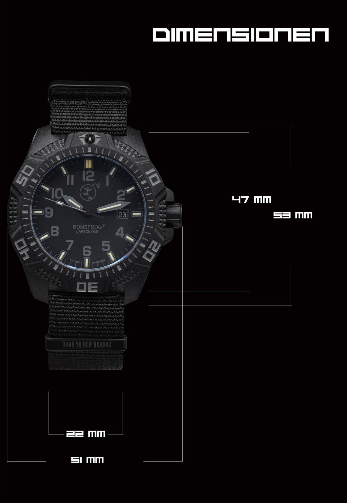 BOMBFROG Carbon One Nato Armband