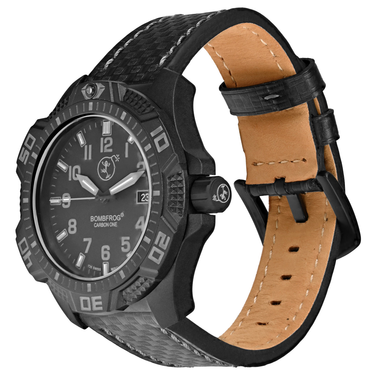BOMBFROG Carbon One Leder/Carbon-Armband
