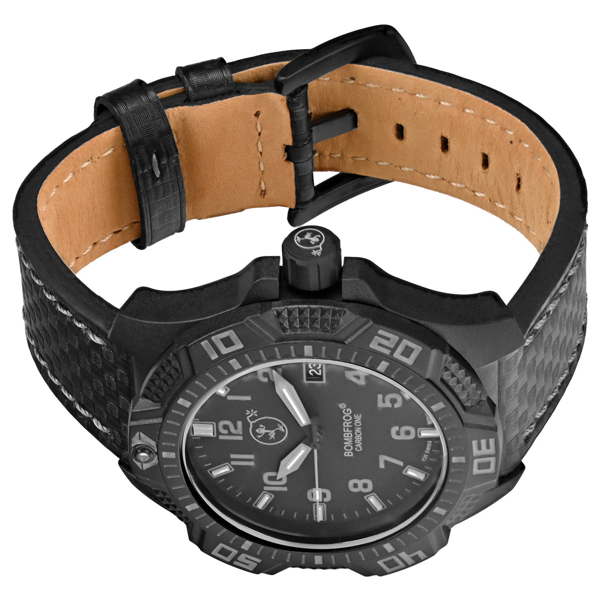 BOMBFROG Carbon One Leder/Carbon-Armband