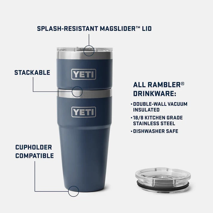 YETI® Rambler 20 Oz Stapelbarer Becher - Navy