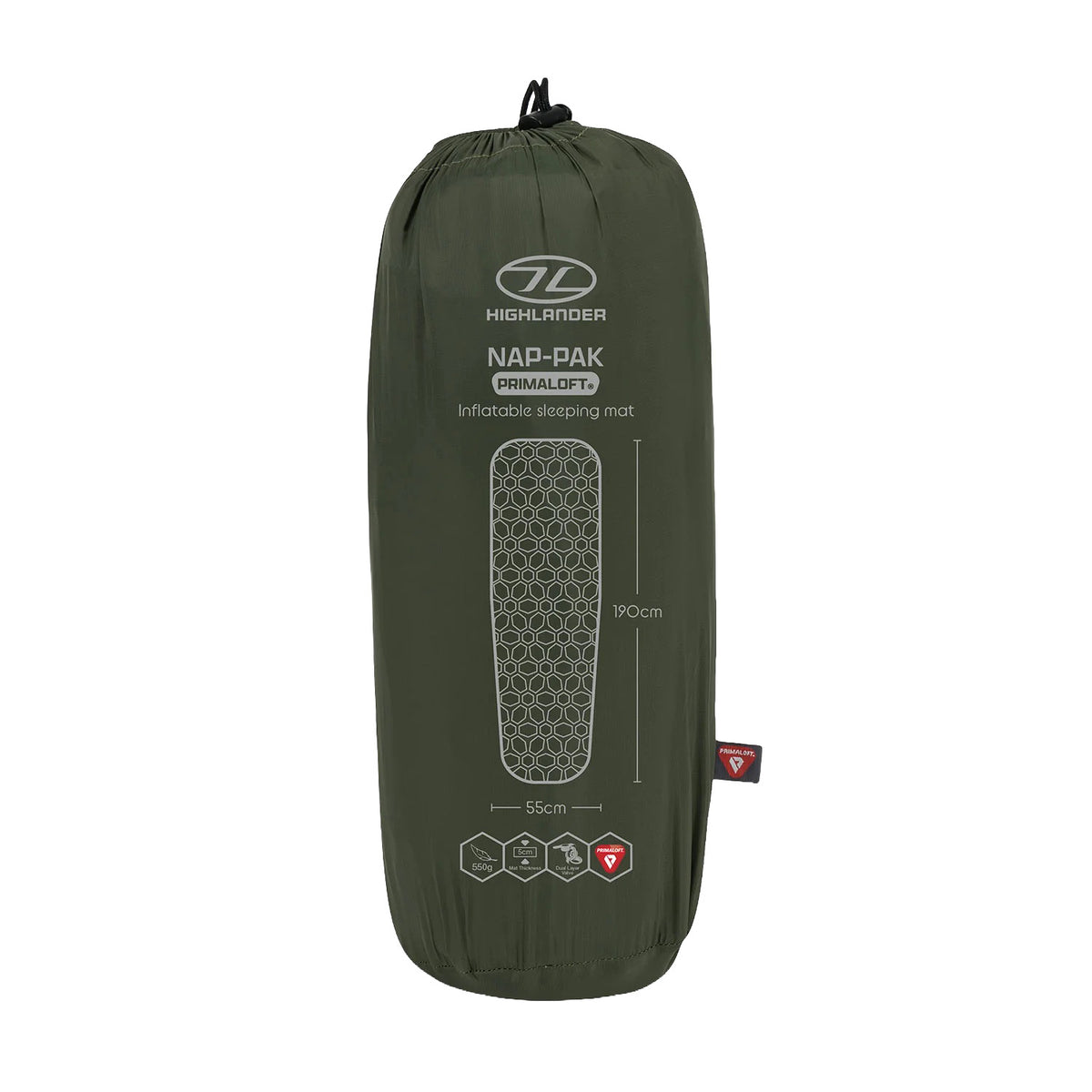 Highlander NAP PAK aufblasbare Schlafmatte mit PrimaLoft