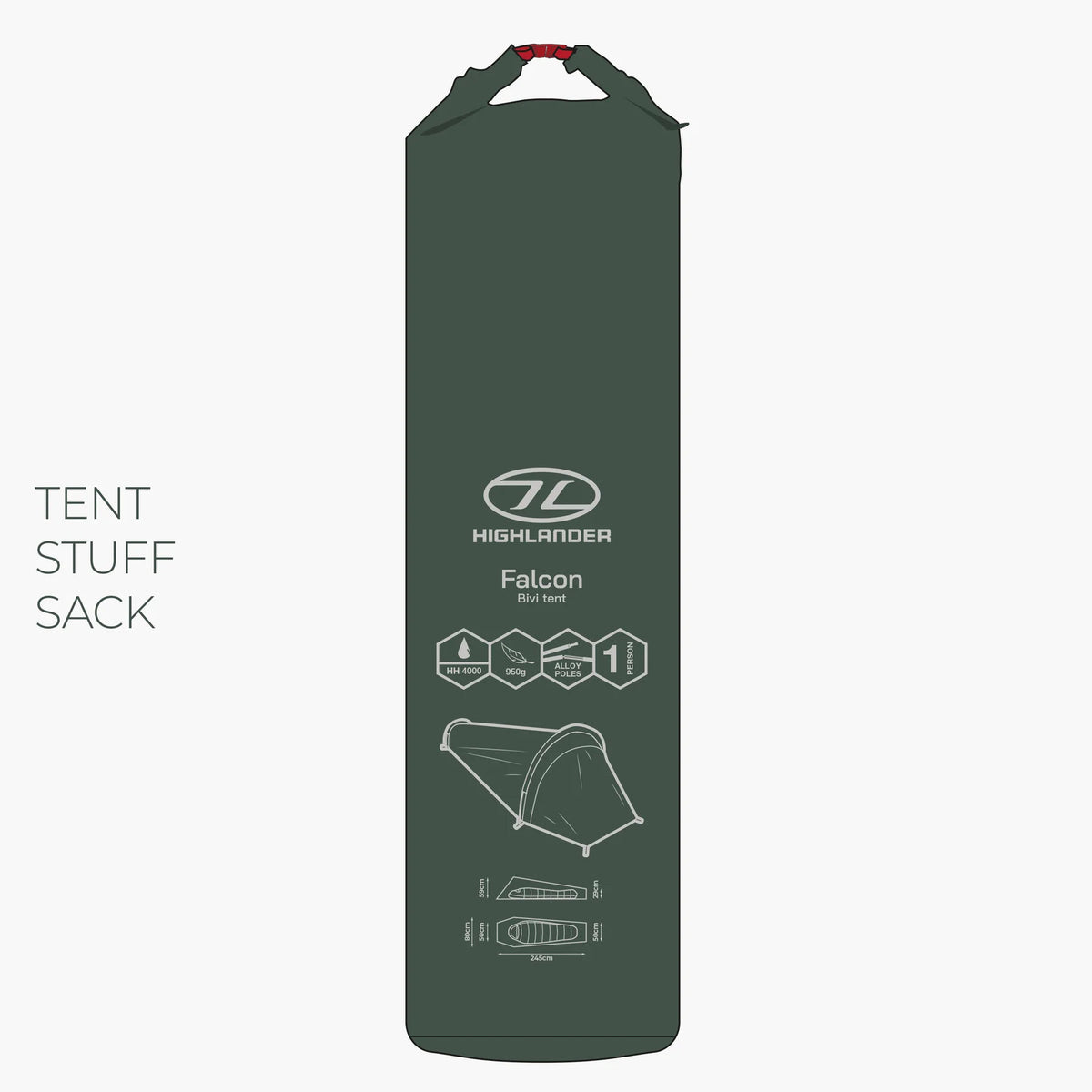 Highlander Falcon Bivvy Zelt - Pine Green