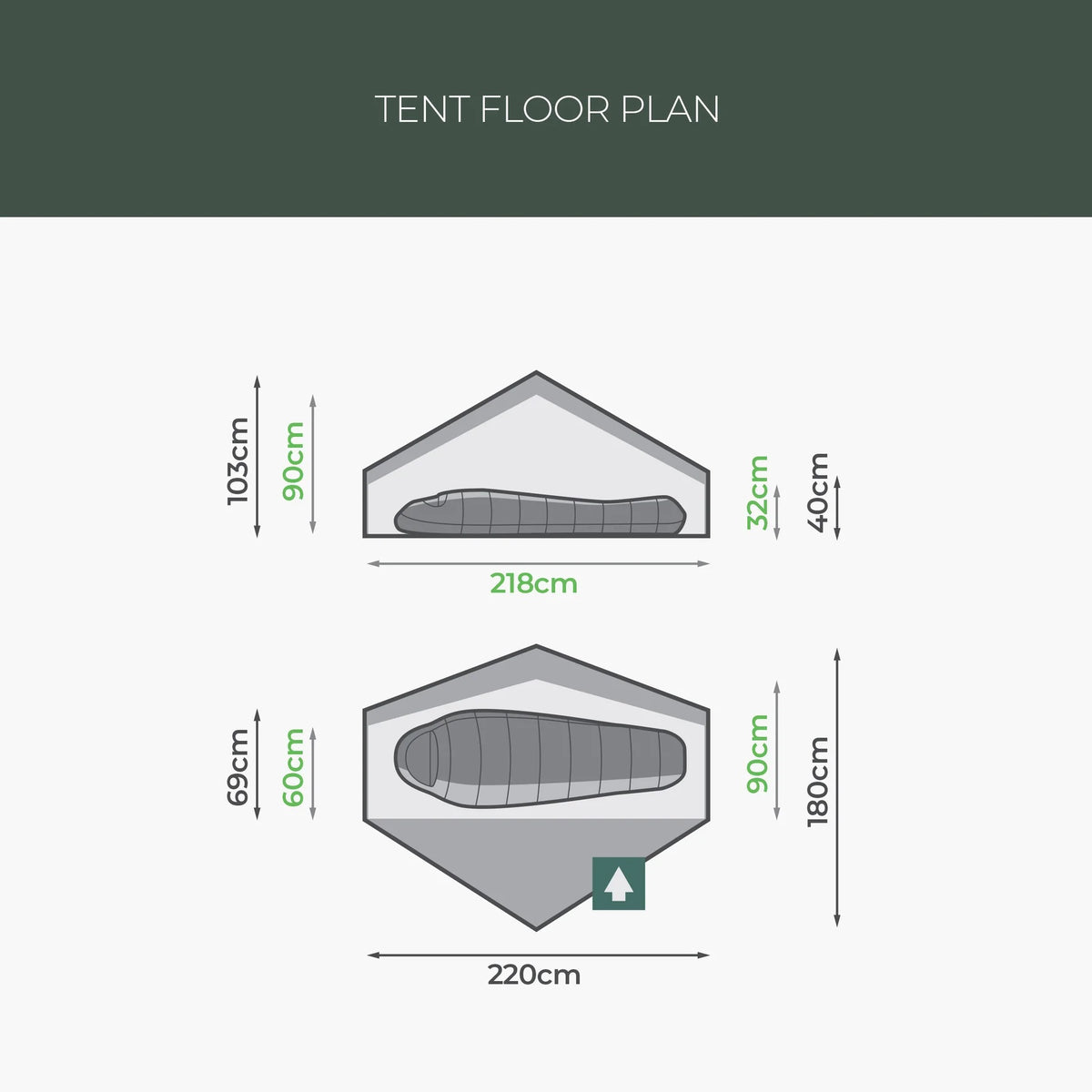 Highlander Refuge 1 Personen Zelt - Pine Green