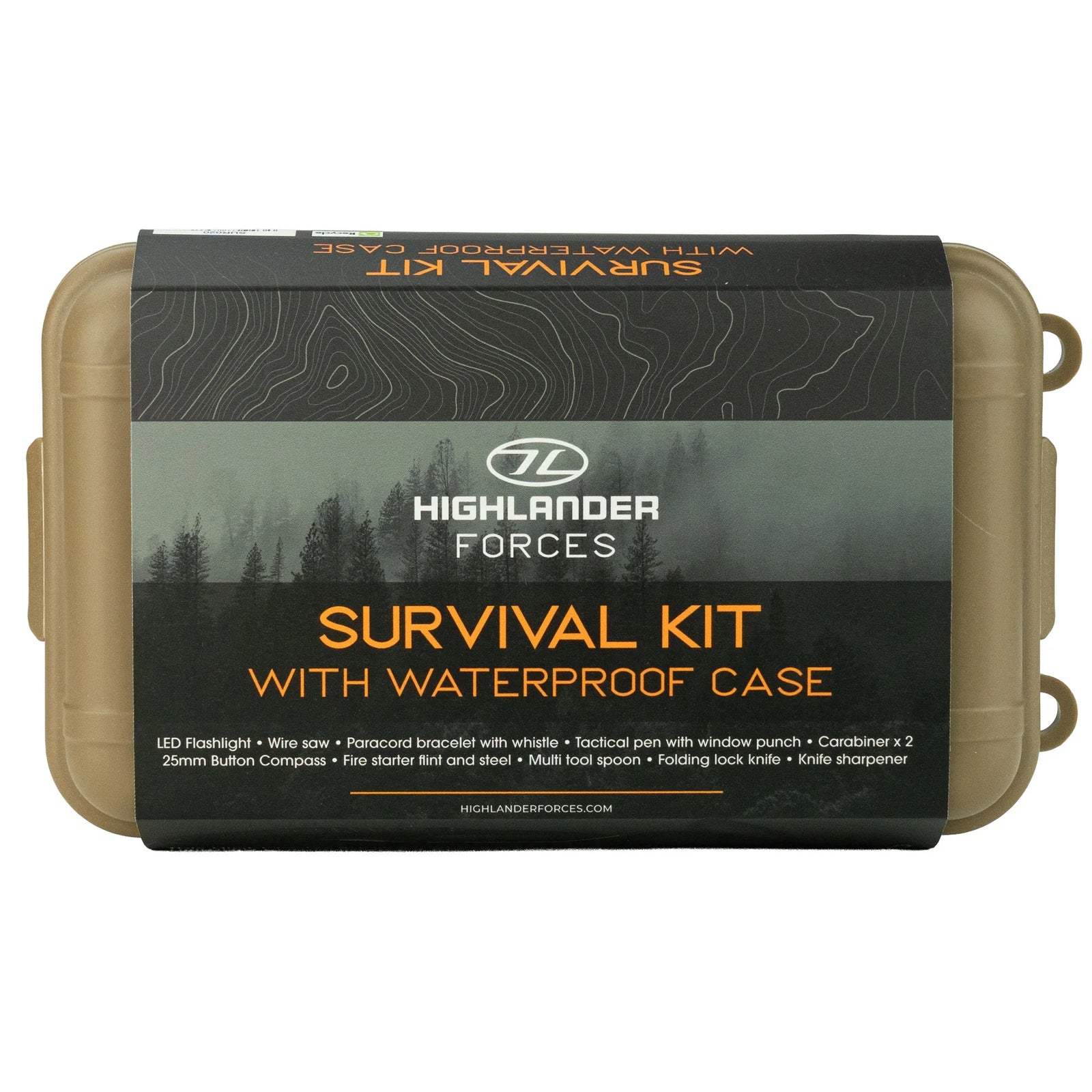 Highlander Survival Kit in wasserdichter Hartschalenbox