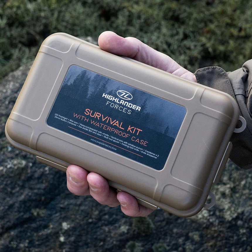 Highlander Survival Kit in wasserdichter Hartschalenbox