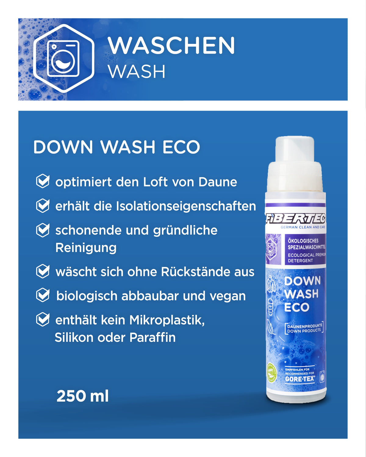 Fibertec Down Wash Eco 250ml