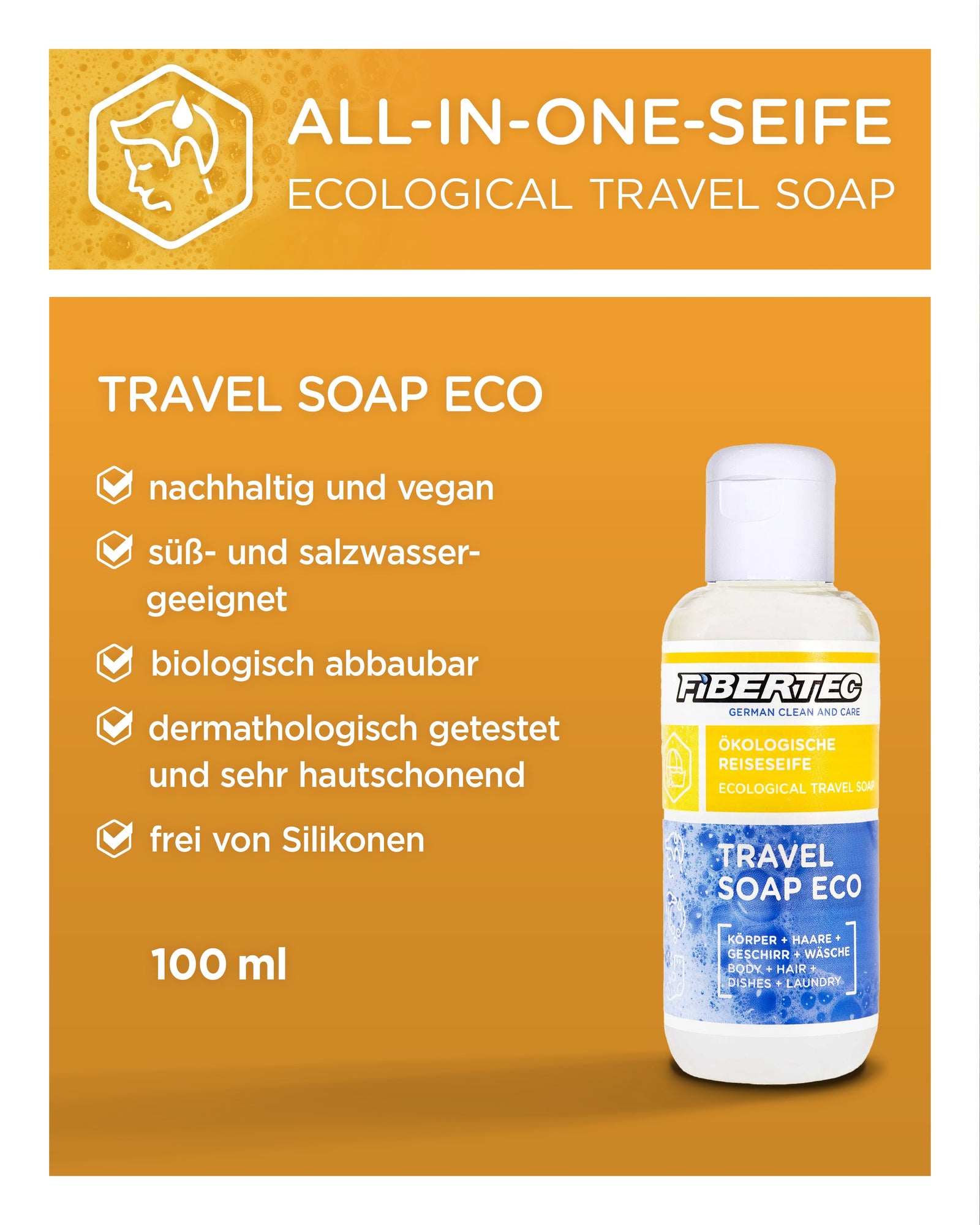 Fibertec Travel Soap Eco 250ml