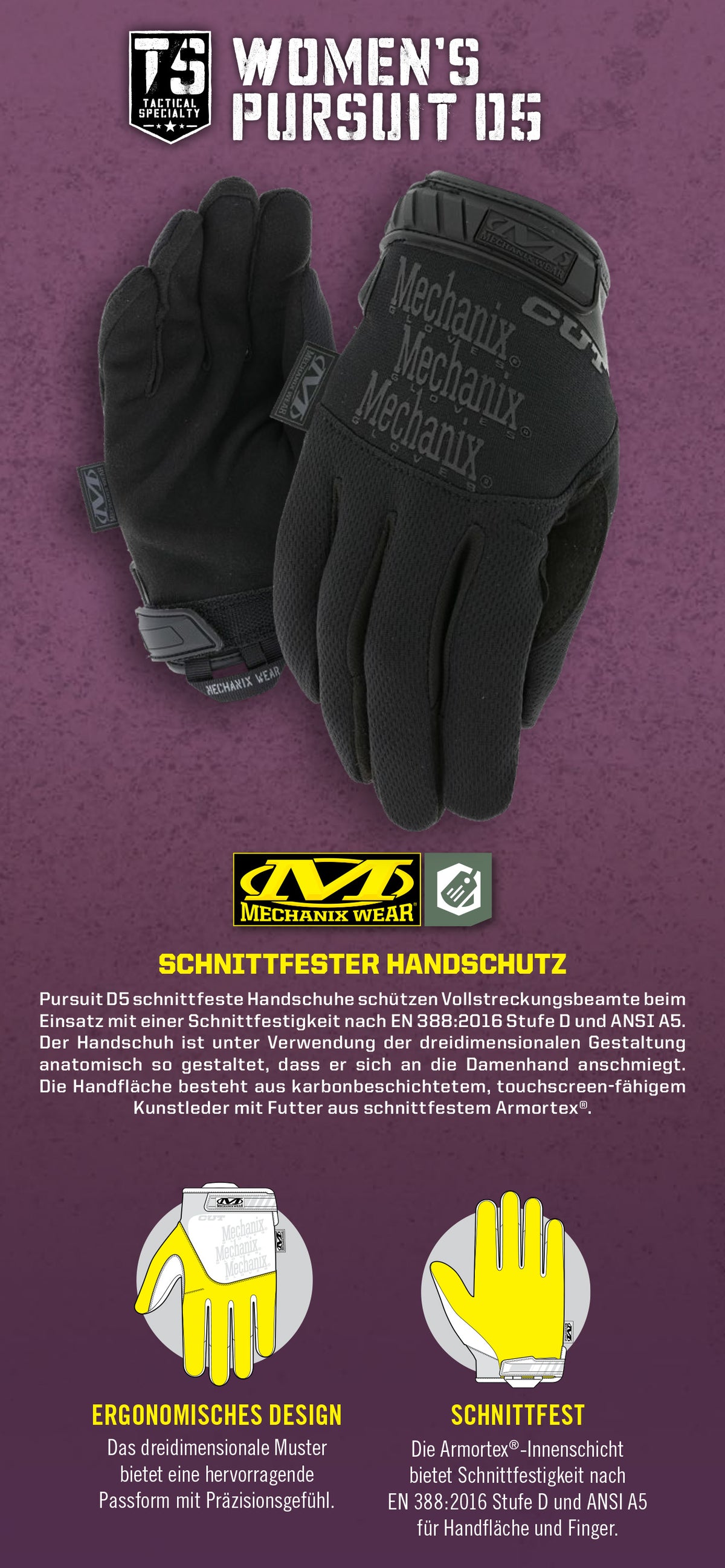 Mechanix Handschuhe Pursuit D5 Women's - Covert