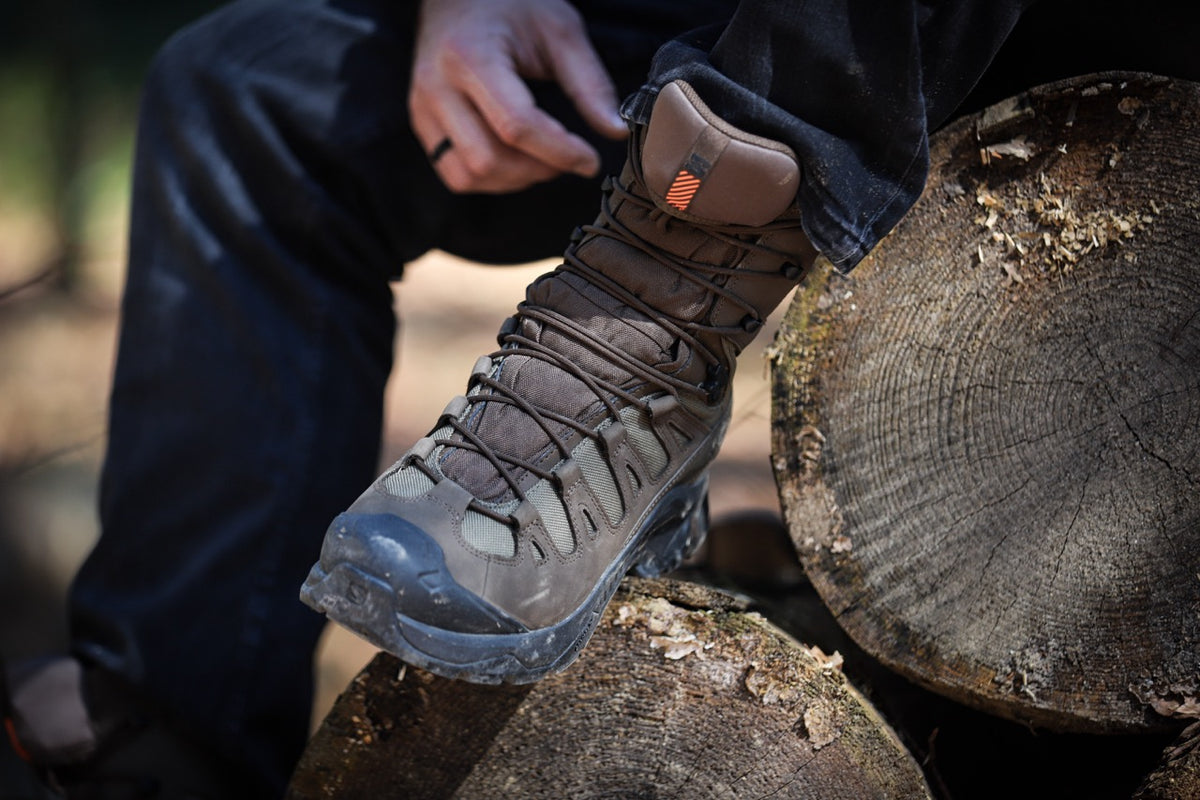 Salomon QUEST TRACKER HIGH GTX - Earth Brown / Green