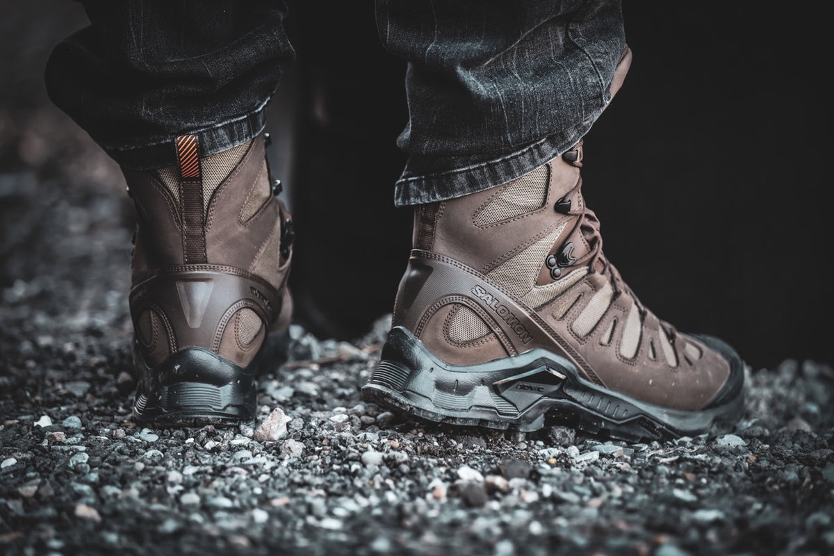 Salomon QUEST TRACKER HIGH GTX - Earth Brown / Green