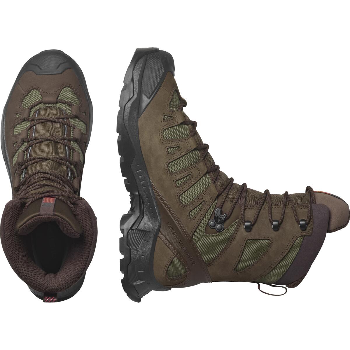 Salomon QUEST TRACKER HIGH GTX - Earth Brown / Green