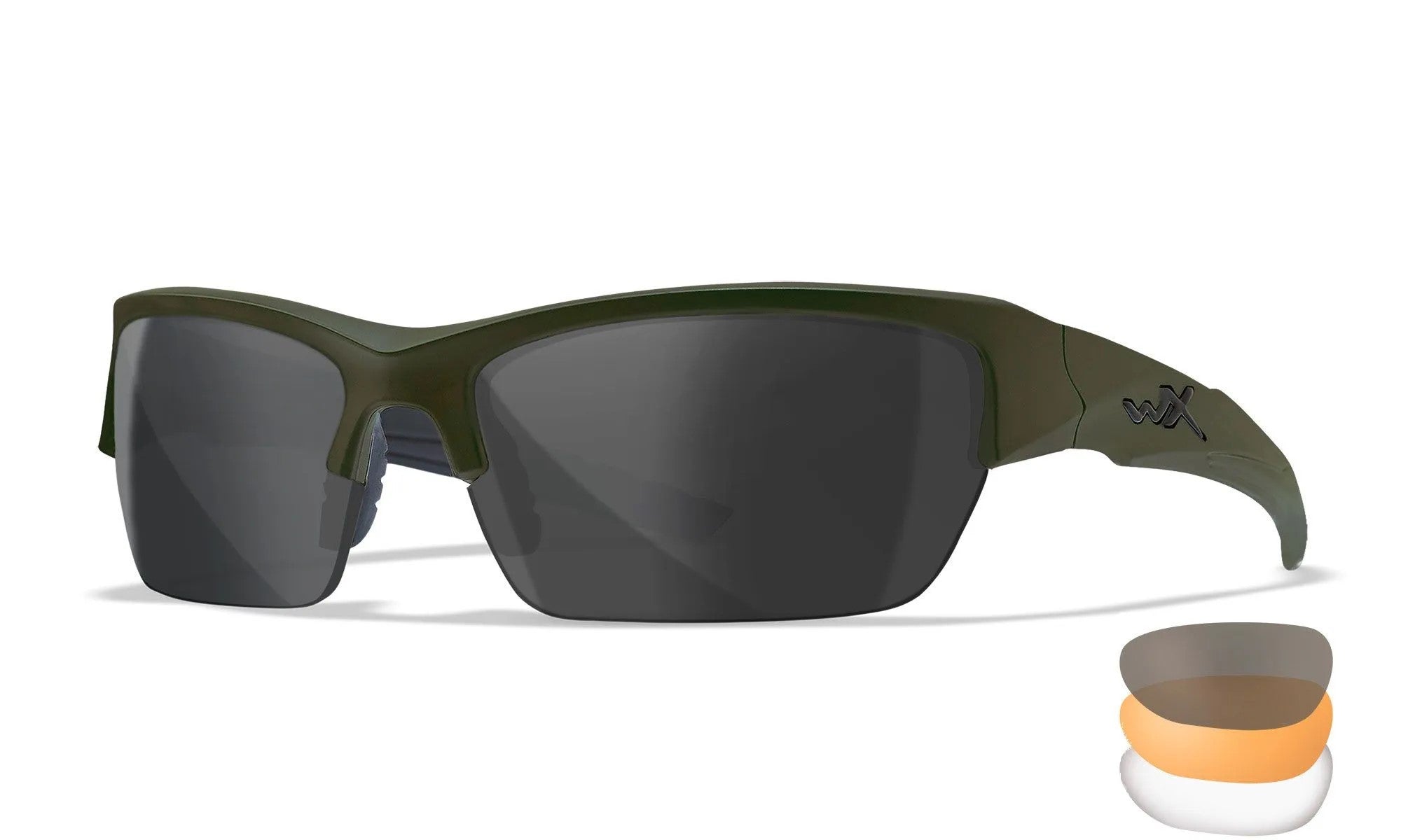 Wiley X Lunettes de protection ROGUE COMM Black - Smoke Grey + Clear + Light Rust