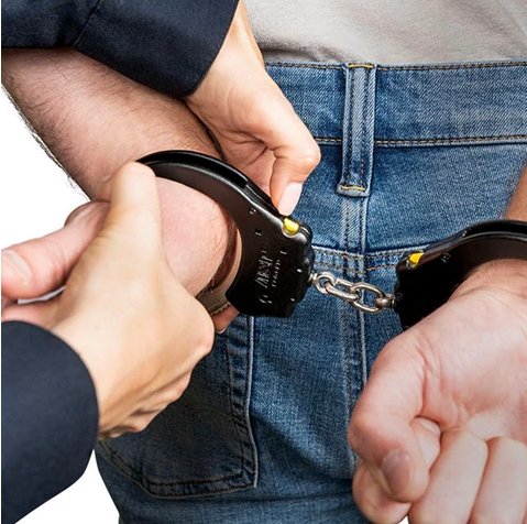 ASP Menottes Ultra Plus Cuff avec chaîne en acier, noir