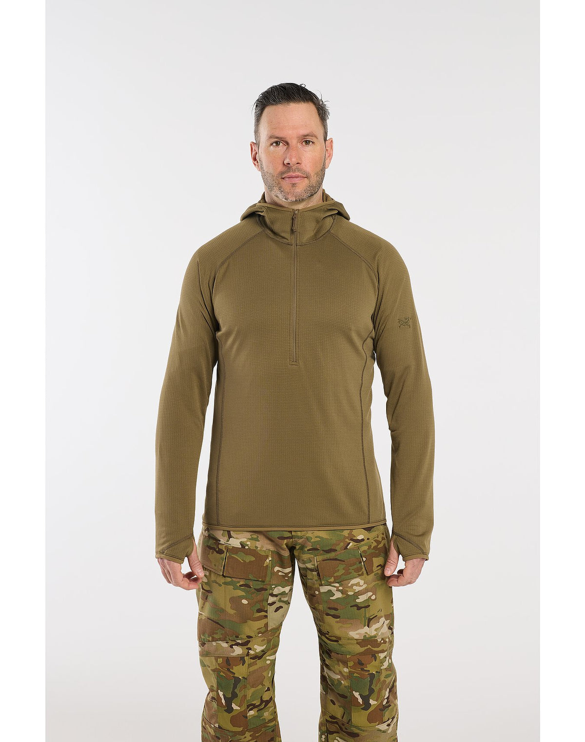 Arc&#39;teryx Delta AR Half Zip Hoody - Ranger Green