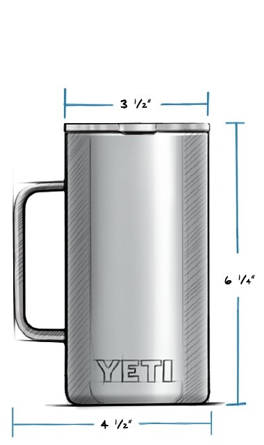 YETI® Krug Rambler 24 Oz - Black