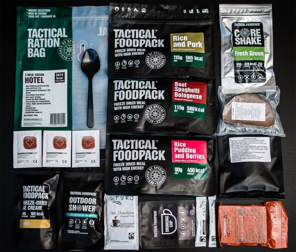 Tactical Foodpack 3x Repas Ration HOTEL