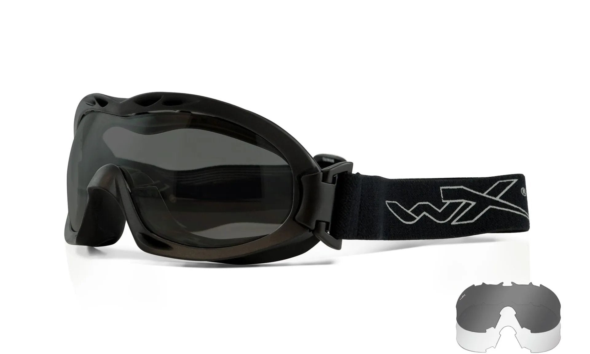 Wiley X Lunettes de protection NERVE Black - Smoke Grey + Clear