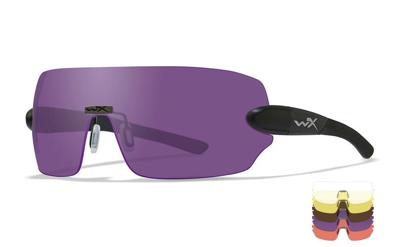 Wiley X Schutzbrille DETECTION Black - Clear + Yellow + Orange + Purple + Copper