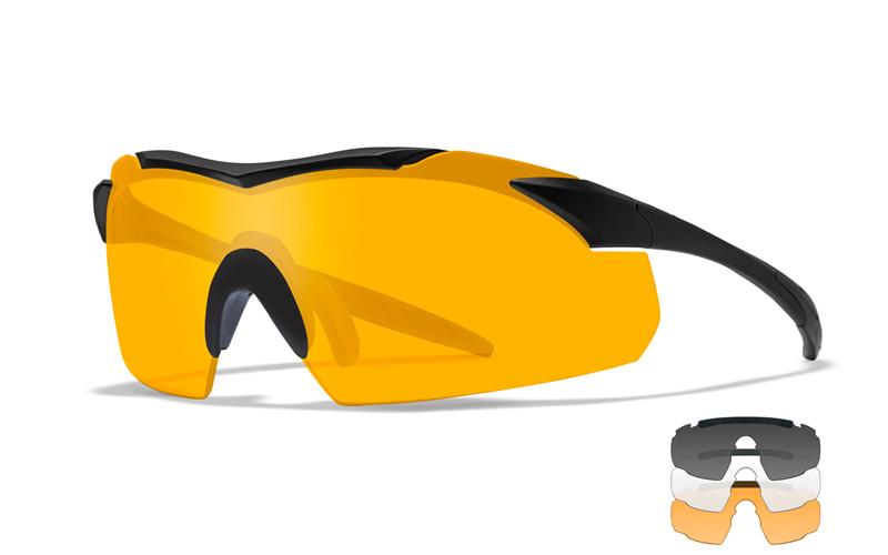 Wiley X Schutzbrille VAPOR Black - Smoke Grey + Clear + Light Rust